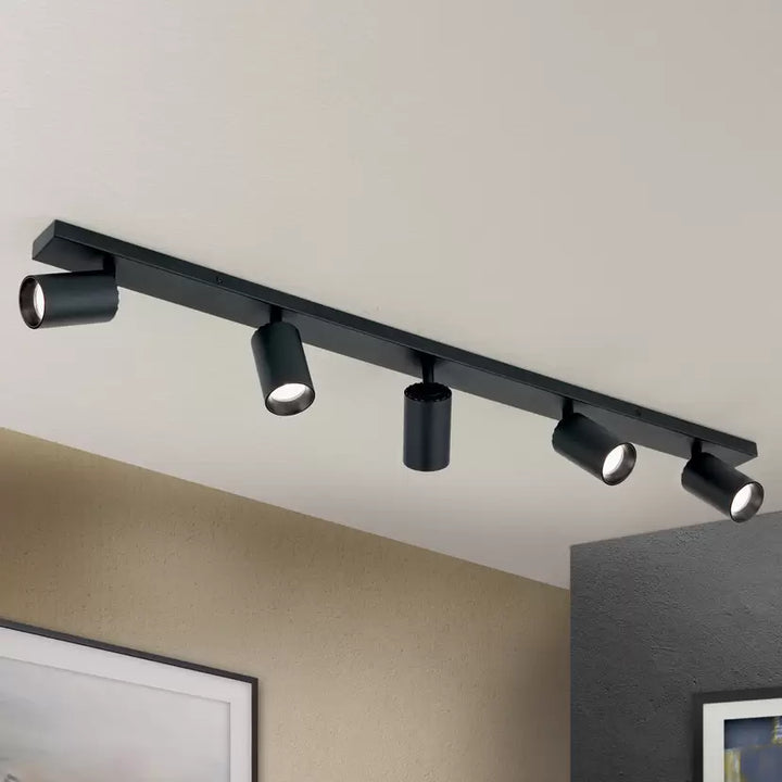 Modern Black Ceiling Spotlight with Adjustable Heads