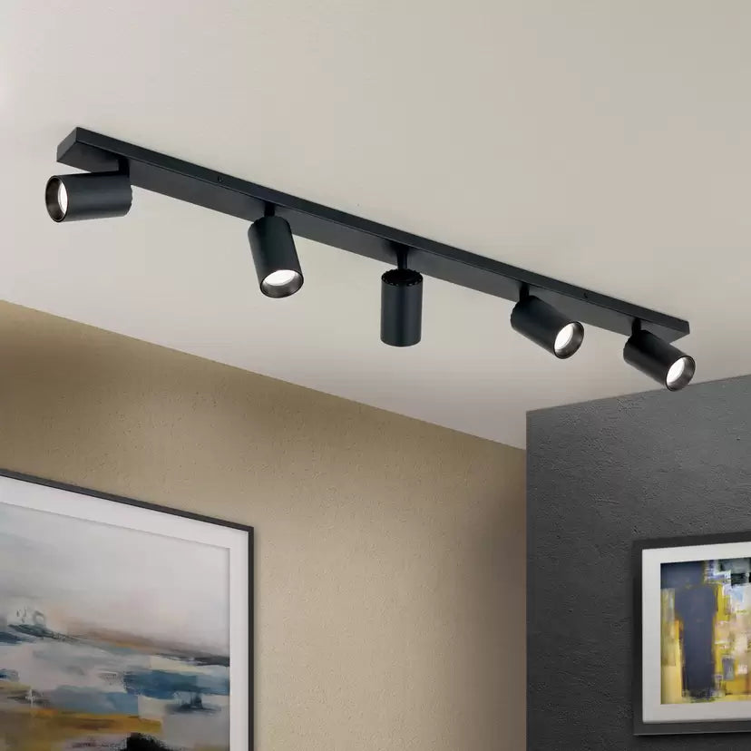 Modern Black Ceiling Spotlight with Adjustable Heads