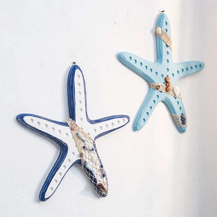 Hanging Starfish Wall Decor - Nautical Resin Decorations