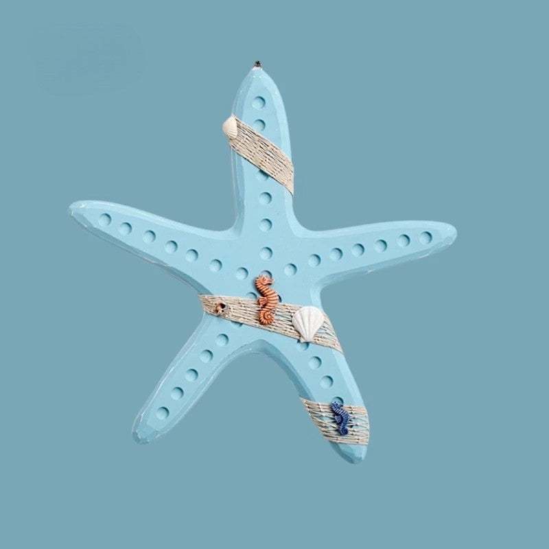 Hanging Starfish Wall Decor - Nautical Resin Decorations