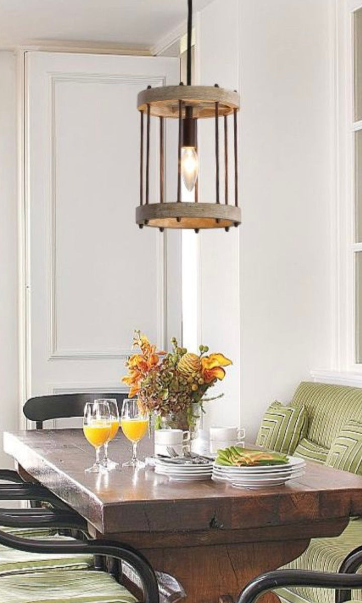 Rustic Cage Pendant Light