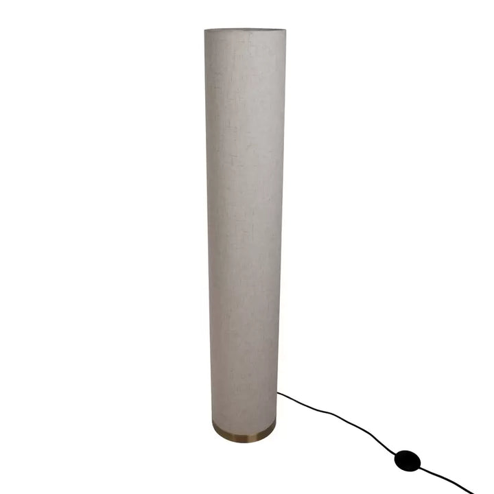 Modern Floor Lamp with Cylindrical Fabric Shade and Minimalist Design