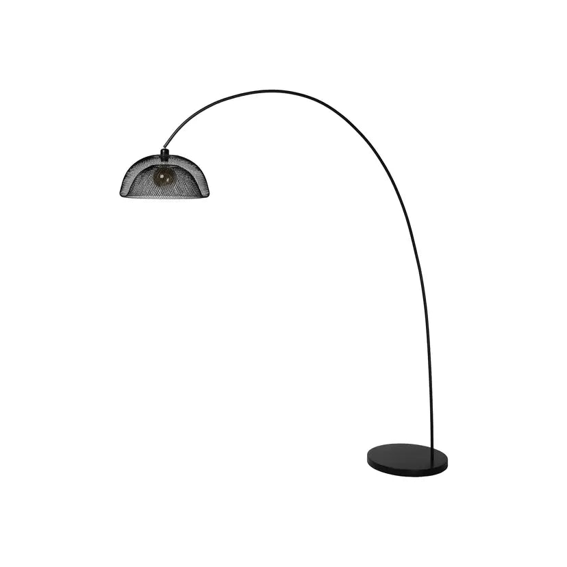 Modern Arc Floor Lamp with Black Shade