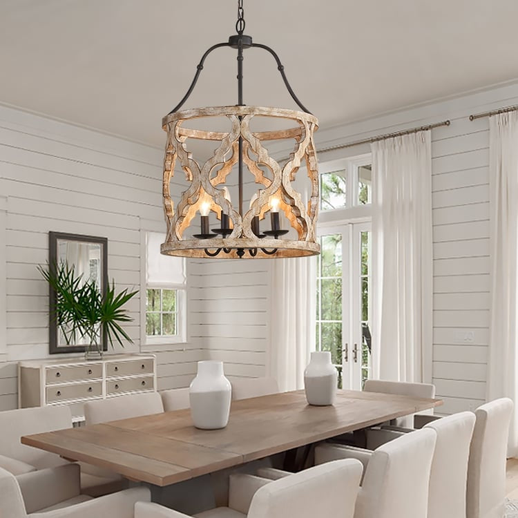 Rustic Pattern Frame Chandelier
