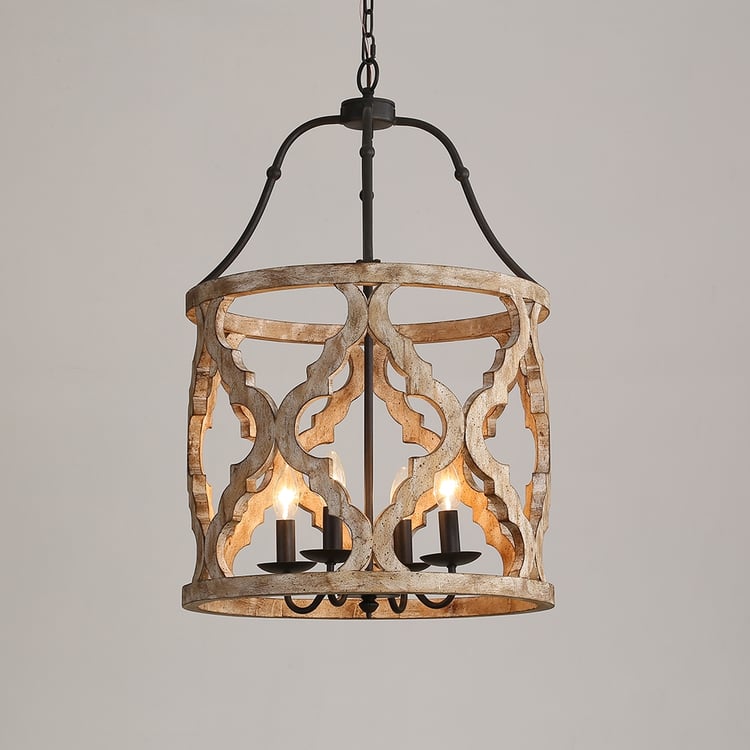 Rustic Pattern Frame Chandelier