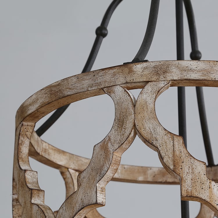 Rustic Pattern Frame Chandelier