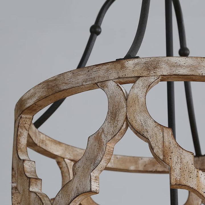 Rustic Pattern Frame Chandelier
