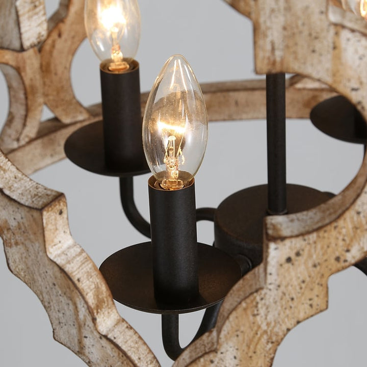 Rustic Pattern Frame Chandelier