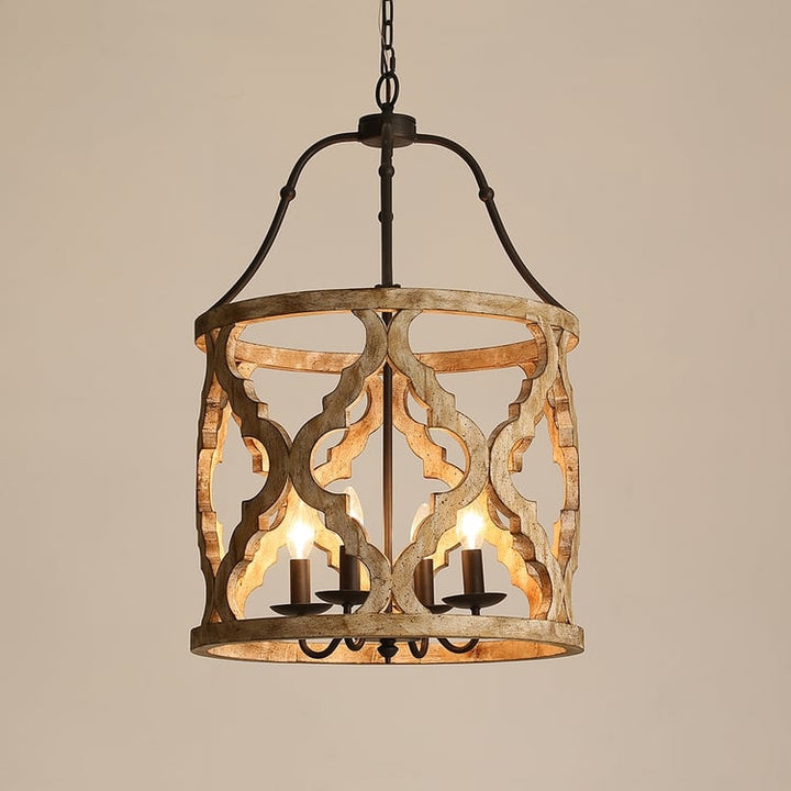 Rustic Pattern Frame Chandelier
