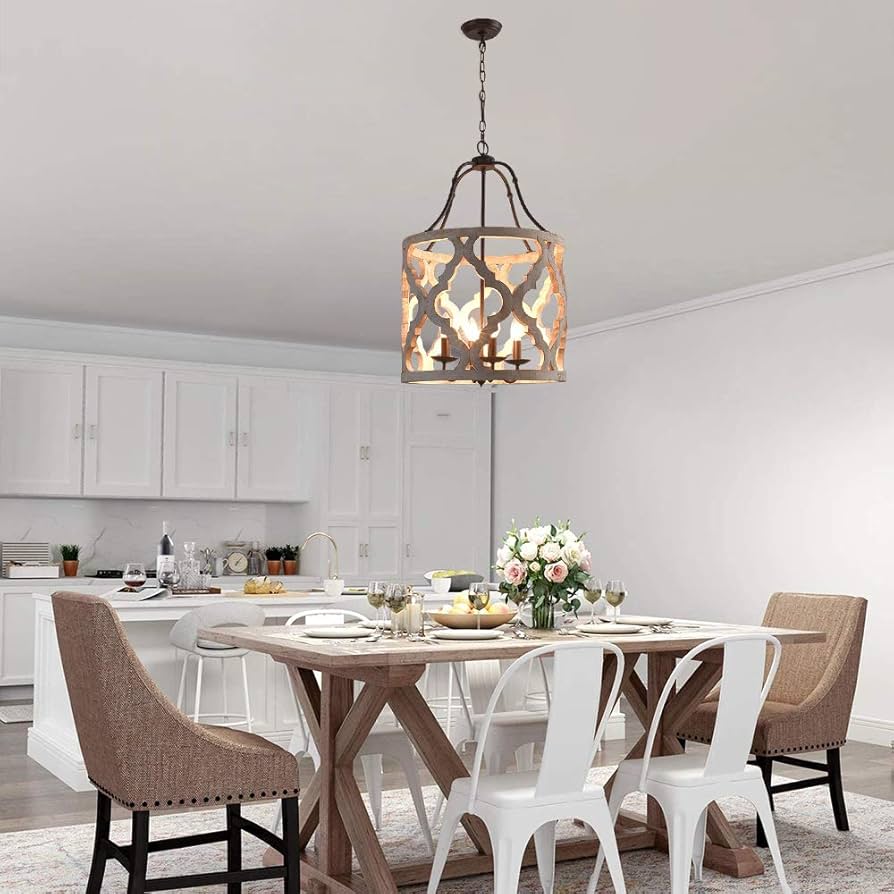 Rustic Pattern Frame Chandelier