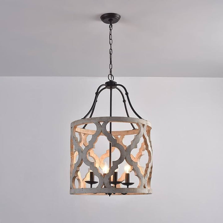 Rustic Pattern Frame Chandelier
