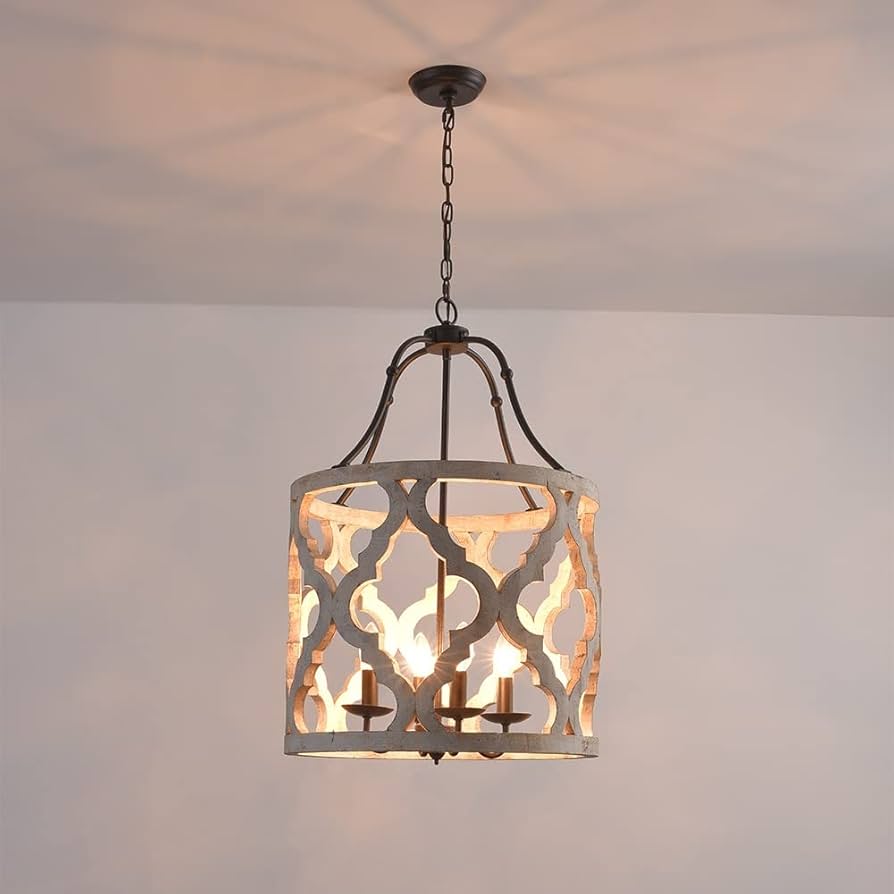 Rustic Pattern Frame Chandelier