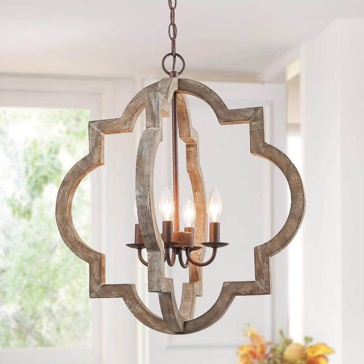 Rustic Quatrefoil Chandelier
