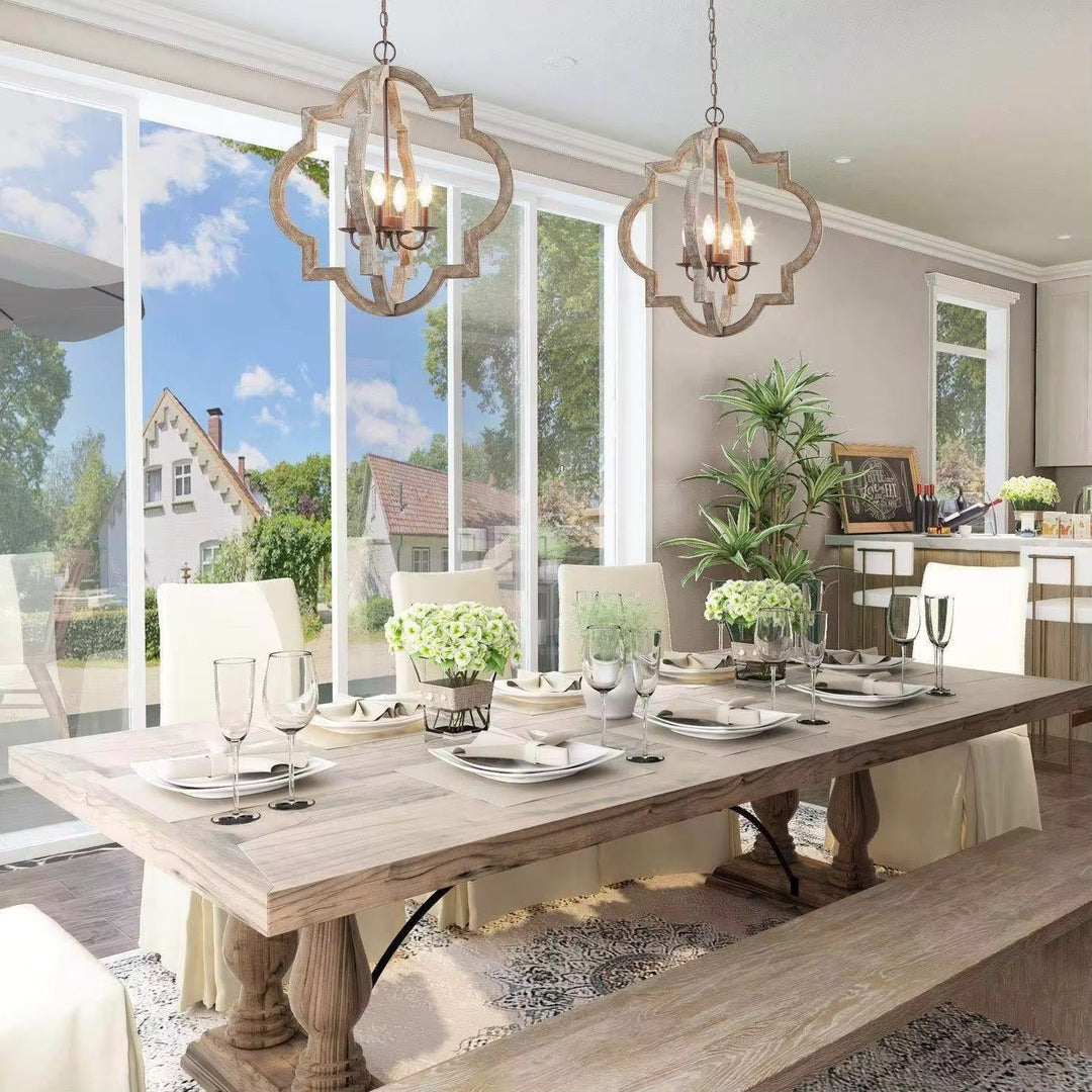Rustic Quatrefoil Chandelier