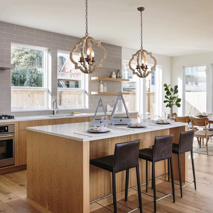 Rustic Quatrefoil Chandelier