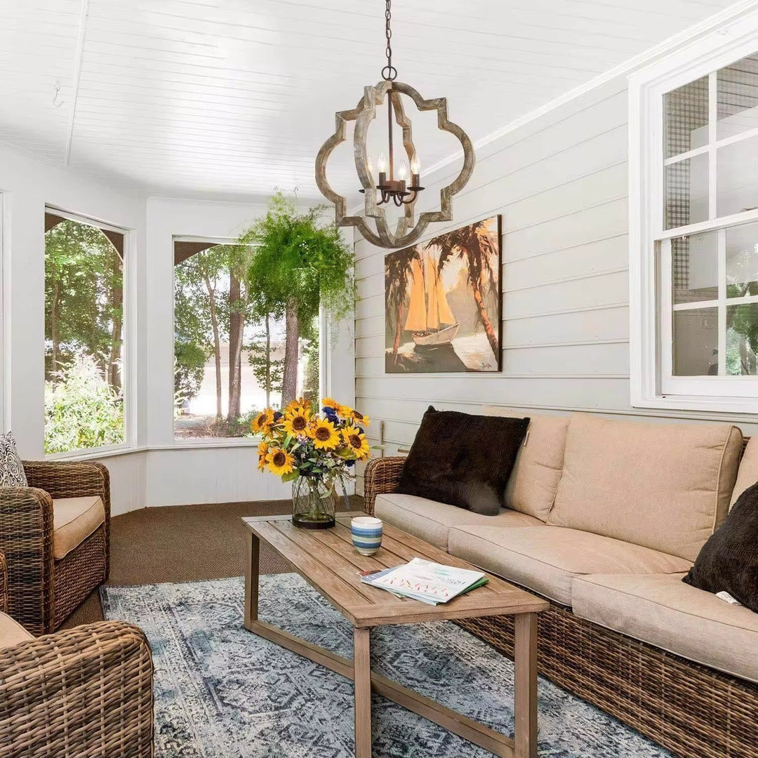 Rustic Quatrefoil Chandelier