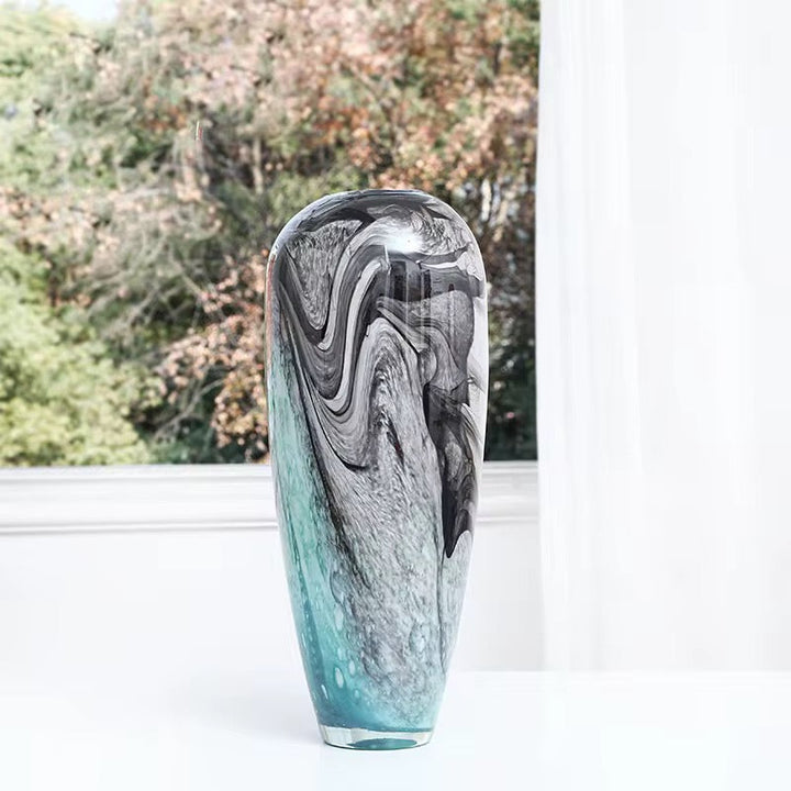Modern Art Glass Decorative Vase set of 2