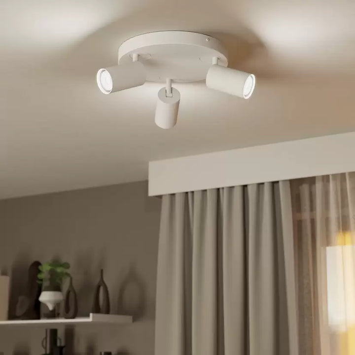 Minimalist White Ceiling Spotlight with Adjustable Heads