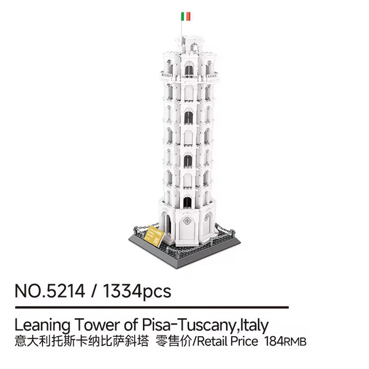 Leaning Tower of Pisa Building Blocks – Architectural Landmark Model (1334 Pcs)