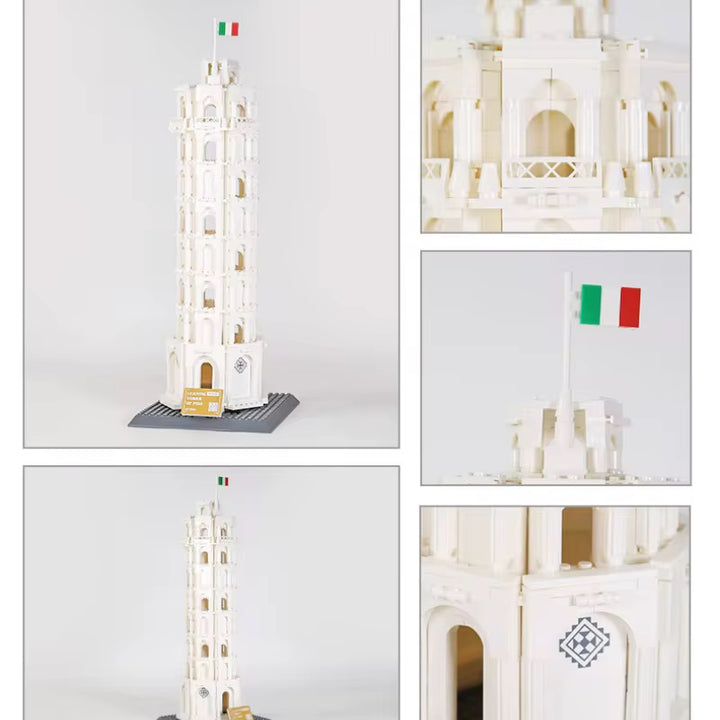 Leaning Tower of Pisa Building Blocks – Architectural Landmark Model (1334 Pcs)