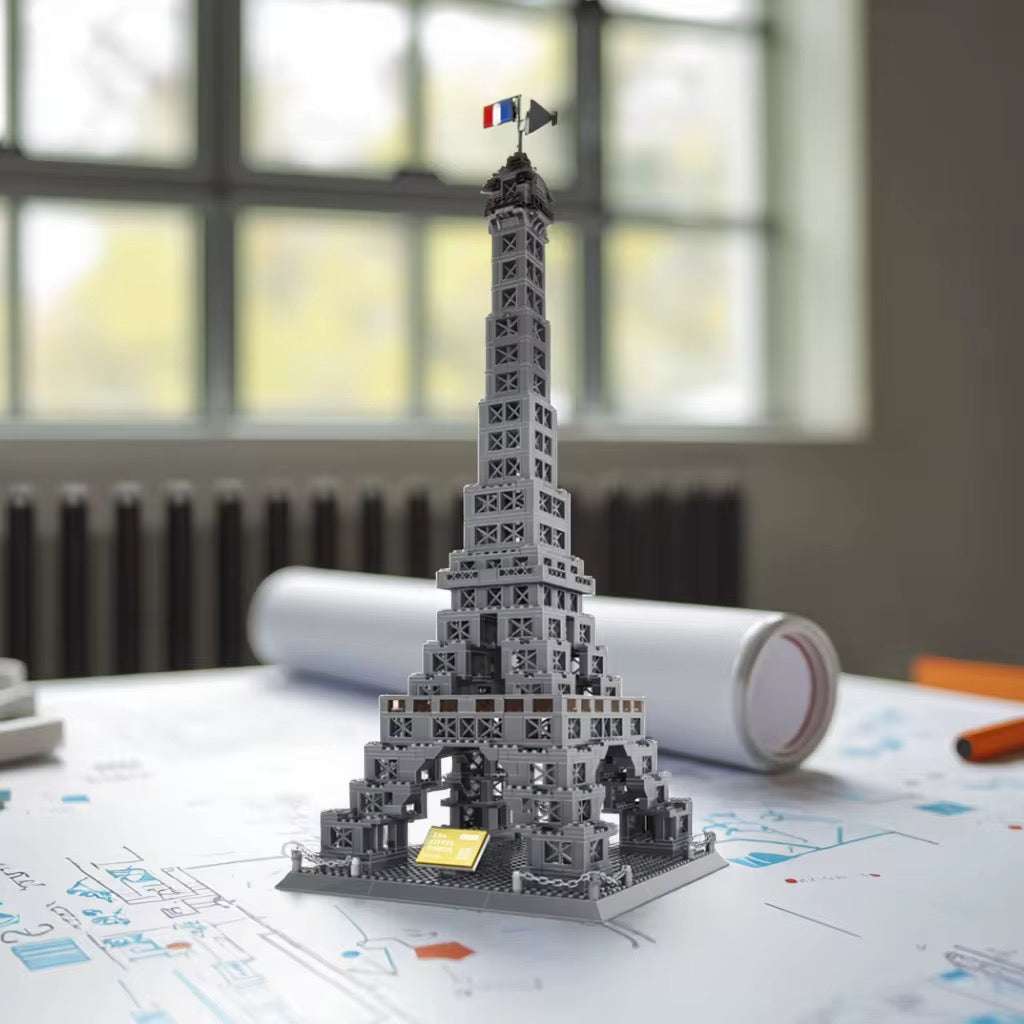 Eiffel Tower Building Blocks – Paris Architectural Landmark Model (976 Pcs)