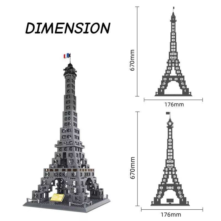 Eiffel Tower Building Blocks – Paris Architectural Landmark Model (976 Pcs)