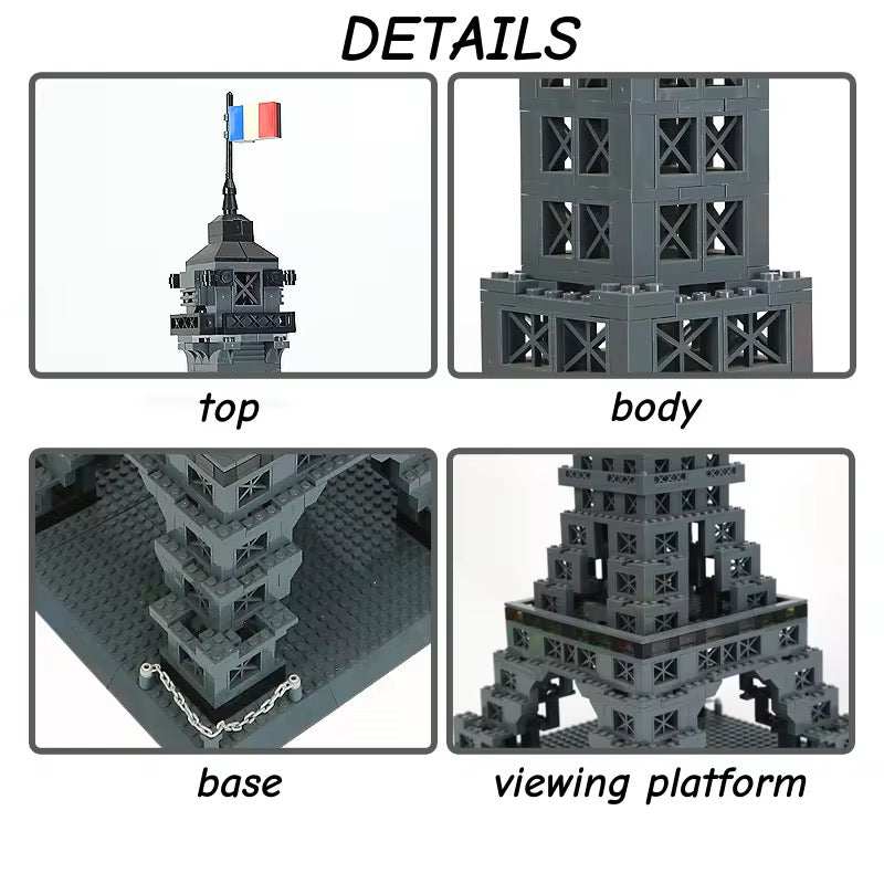 Eiffel Tower Building Blocks – Paris Architectural Landmark Model (976 Pcs)