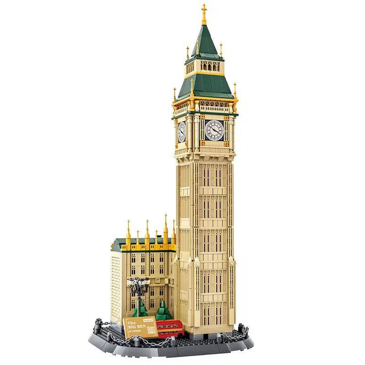 Big Ben Clock Tower detailed building blocks model with iconic London landmark design