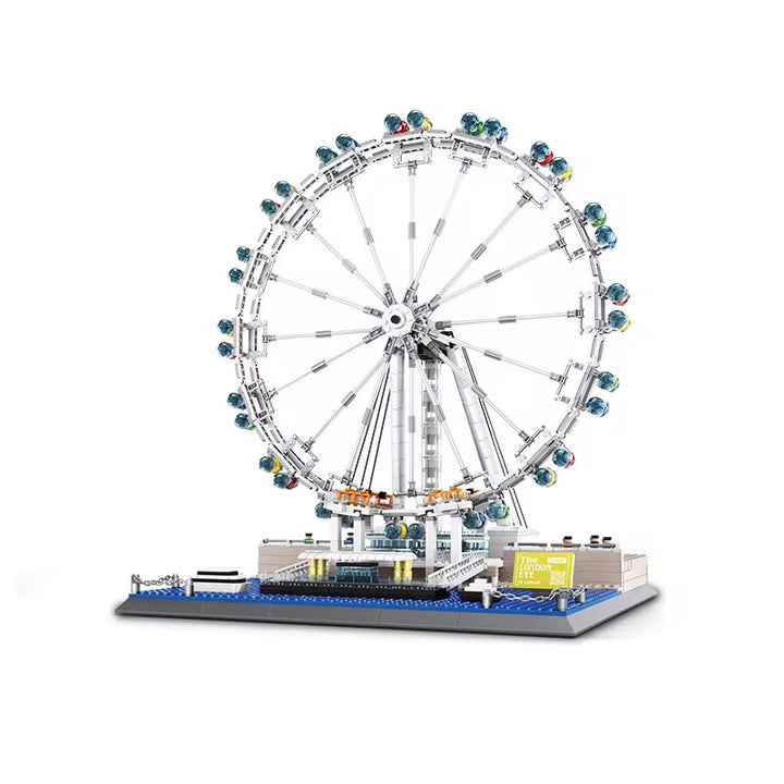 London Eye Building Blocks Set – Famous London Ferris Wheel Architecture Model (1528 Pieces)