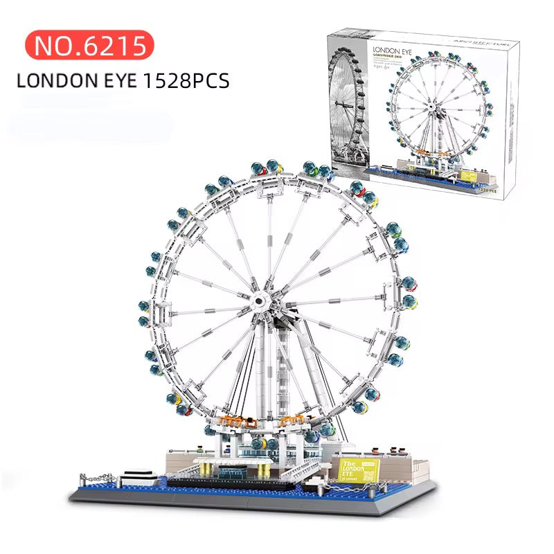 London Eye Building Blocks Set – Famous London Ferris Wheel Architecture Model (1528 Pieces)