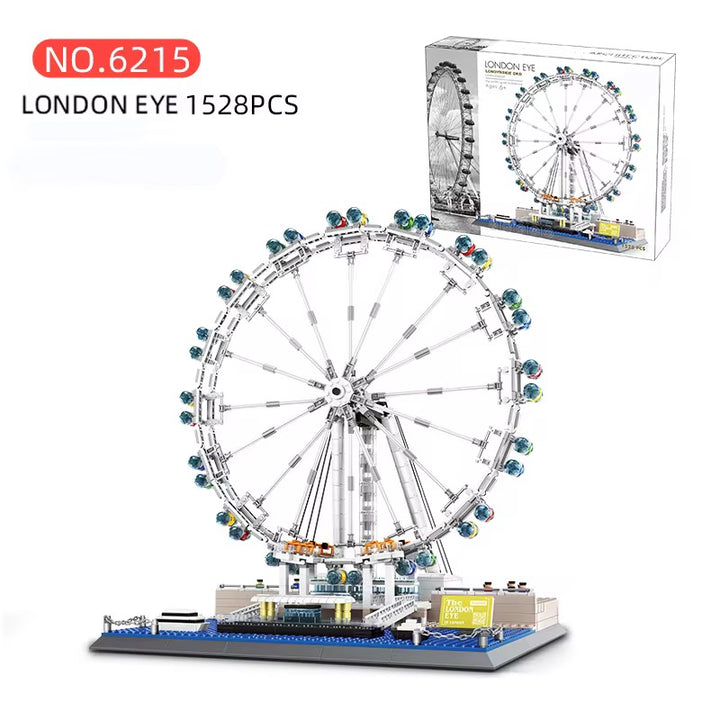 London Eye Building Blocks Set – Famous London Ferris Wheel Architecture Model (1528 Pieces)