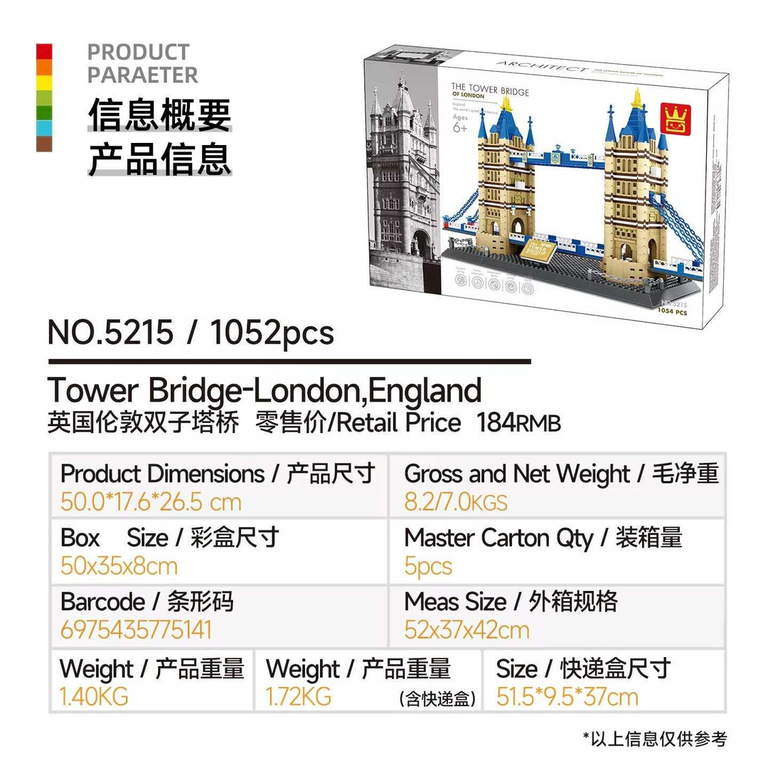 Tower Bridge London Building Blocks – Famous Landmark Architecture Model (1052Pcs)