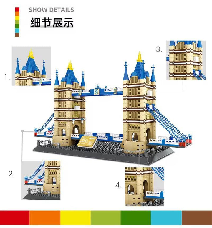 Tower Bridge London Building Blocks – Famous Landmark Architecture Model (1052Pcs)
