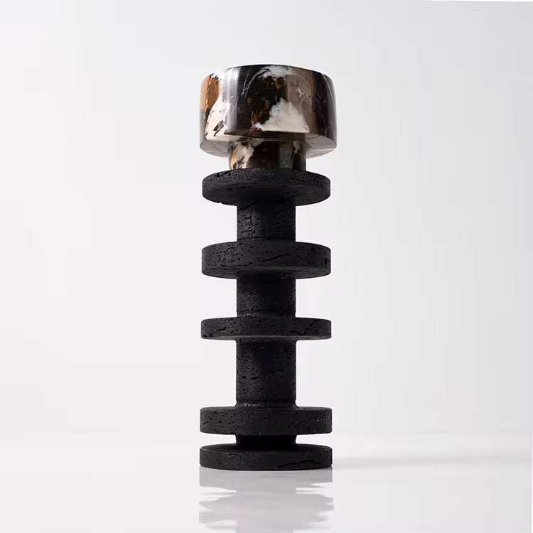 Modern Marble Candle Holder Set of 2