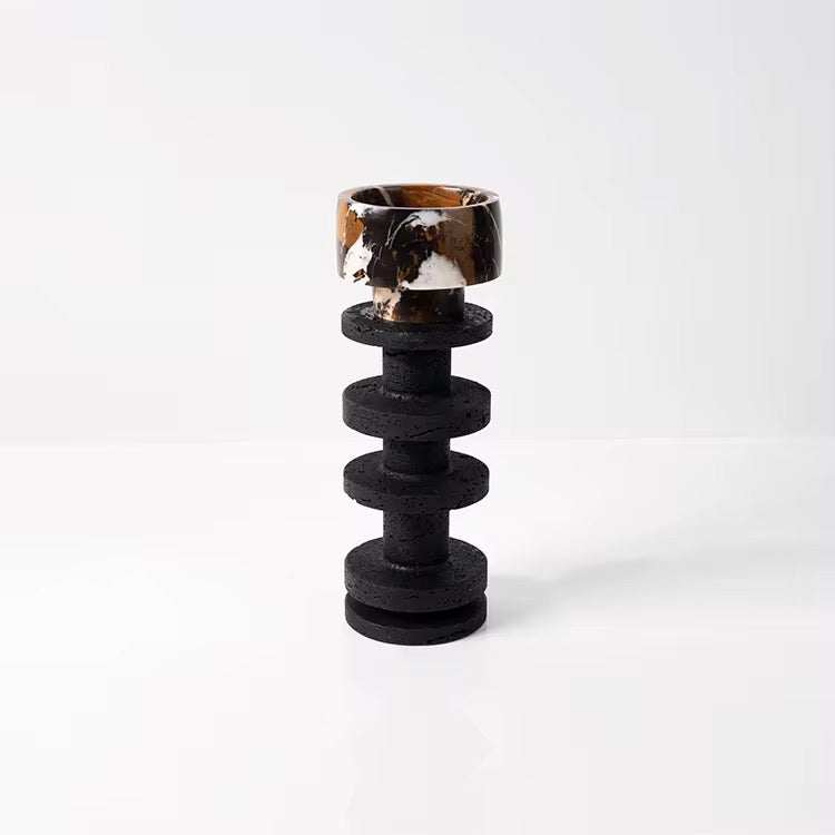 Modern Marble Candle Holder Set of 2