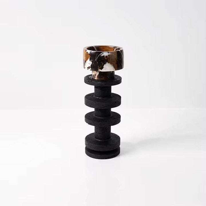 Modern Marble Candle Holder Set of 2