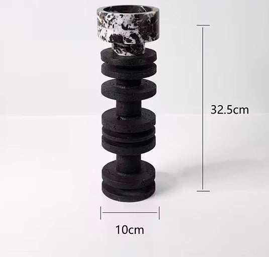 Modern Marble Candle Holder Set of 2