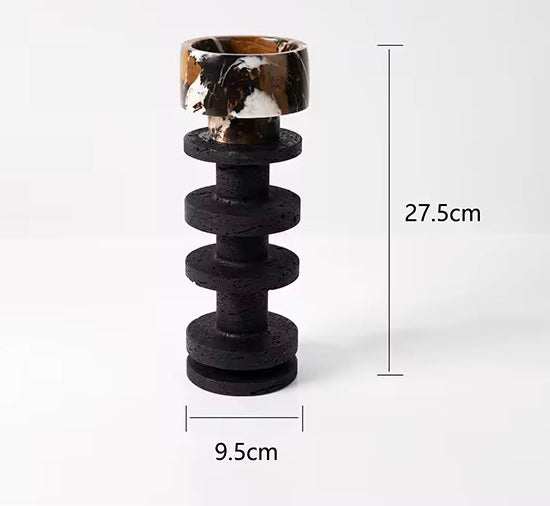 Modern Marble Candle Holder Set of 2