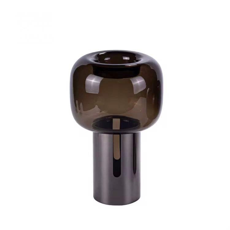 Smoked glass dome Vase set of 2