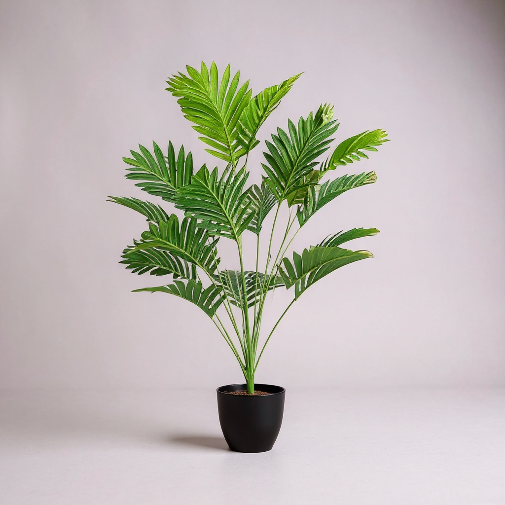 Artificial Palm Plant in Black Pot