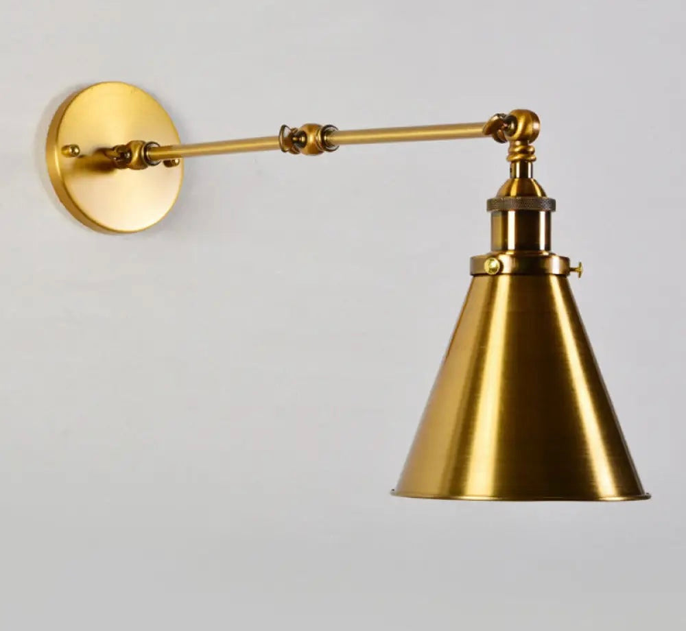 Elegant Brass Wall Sconce with Adjustable Arm