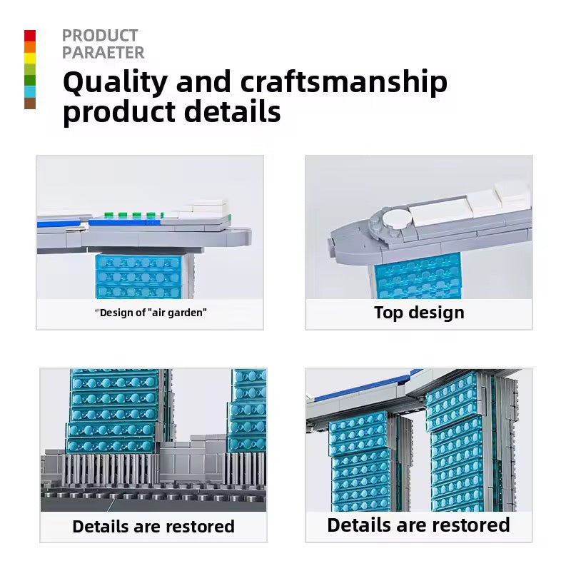 Modern Landmark Building Block Model