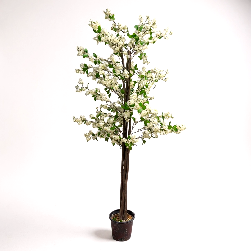 Artificial Blossom Tree - Elegant White Flower Décor