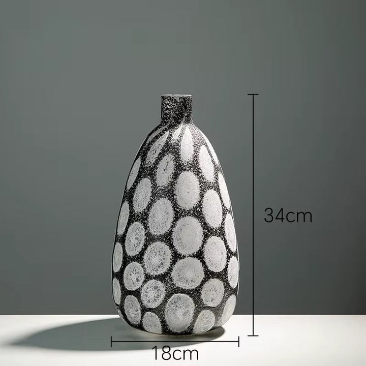Patterned Ceramic Vase Trio set