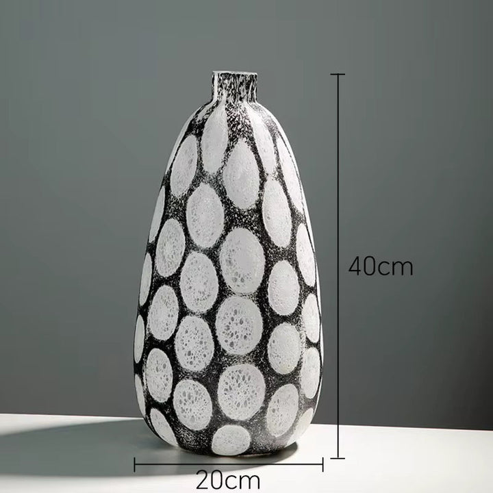 Patterned Ceramic Vase Trio set