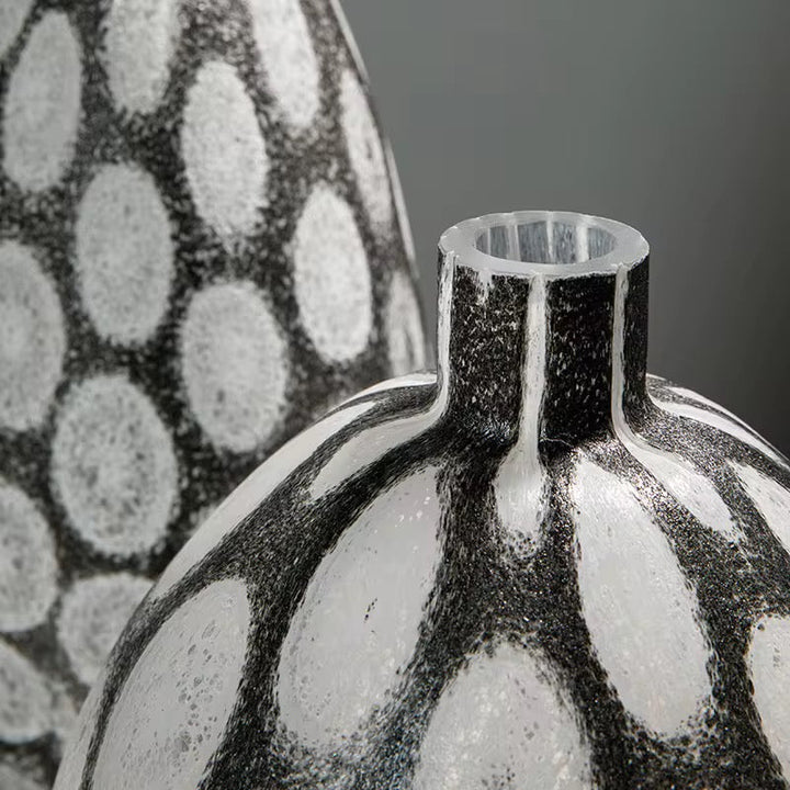 Patterned Ceramic Vase Trio set
