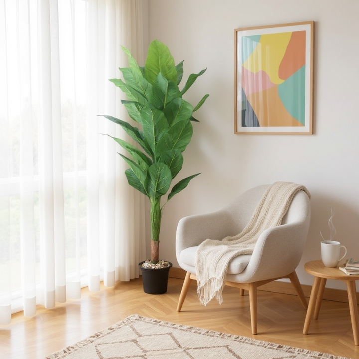 Tall Artificial Banana Leaf Plant