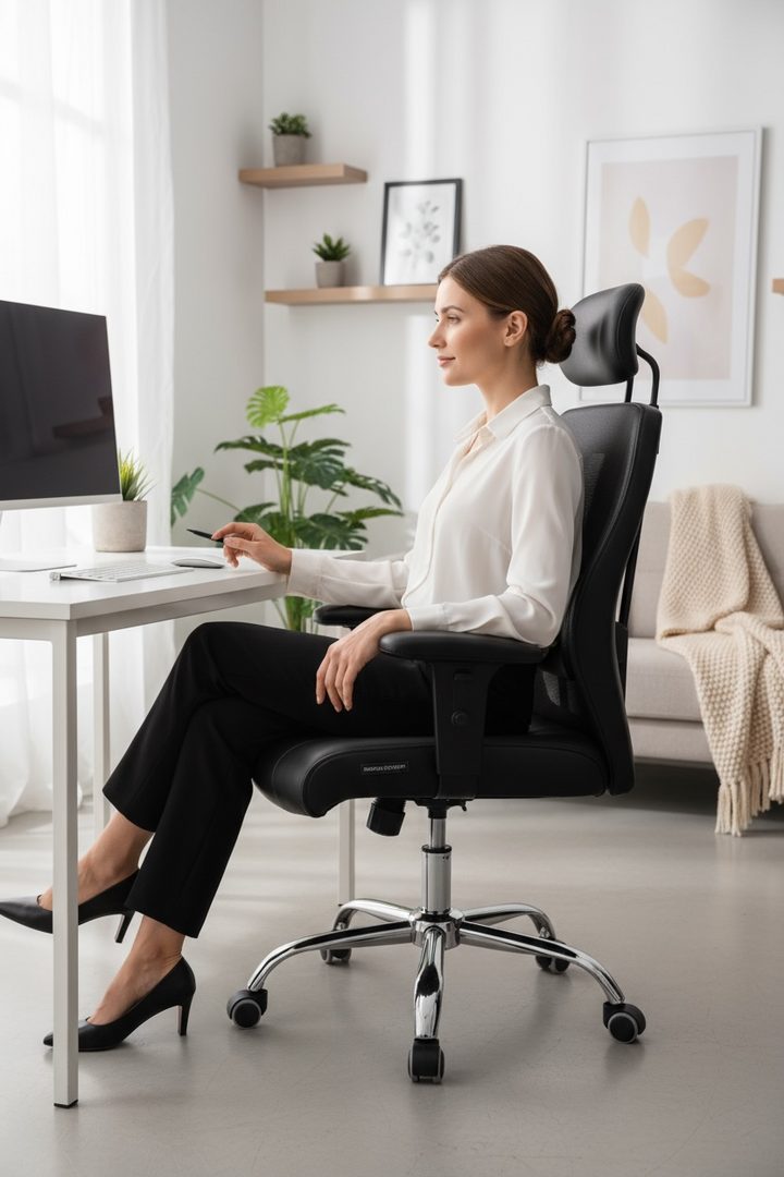 LuxHigh - High-Back Mesh Leather Chair