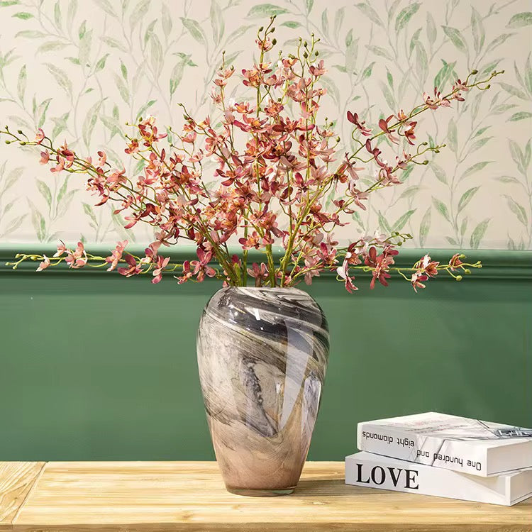 Tall Marble Pattern Floor Vase set of 2