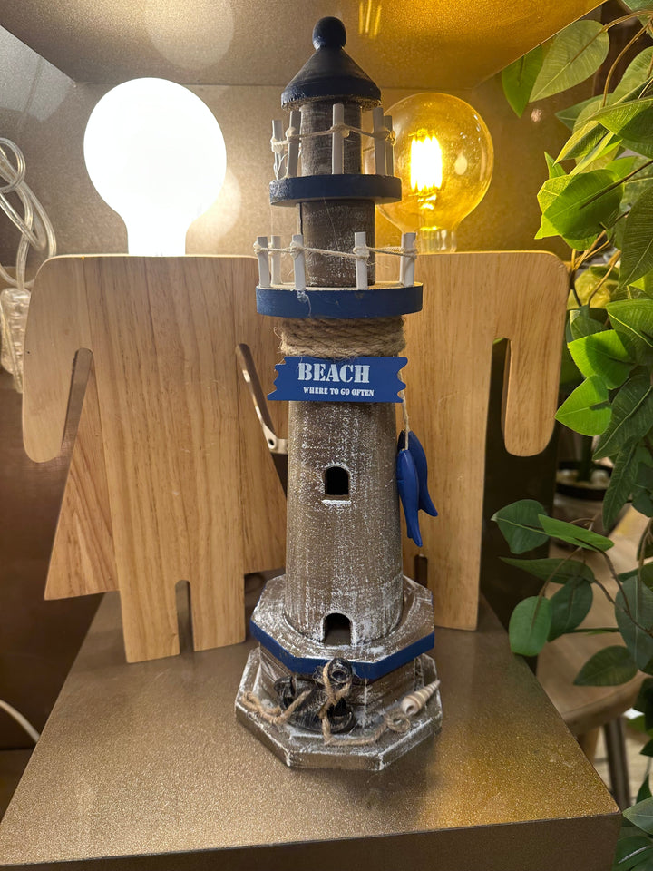 Beacon - Rustic Lighthouse Table Decor